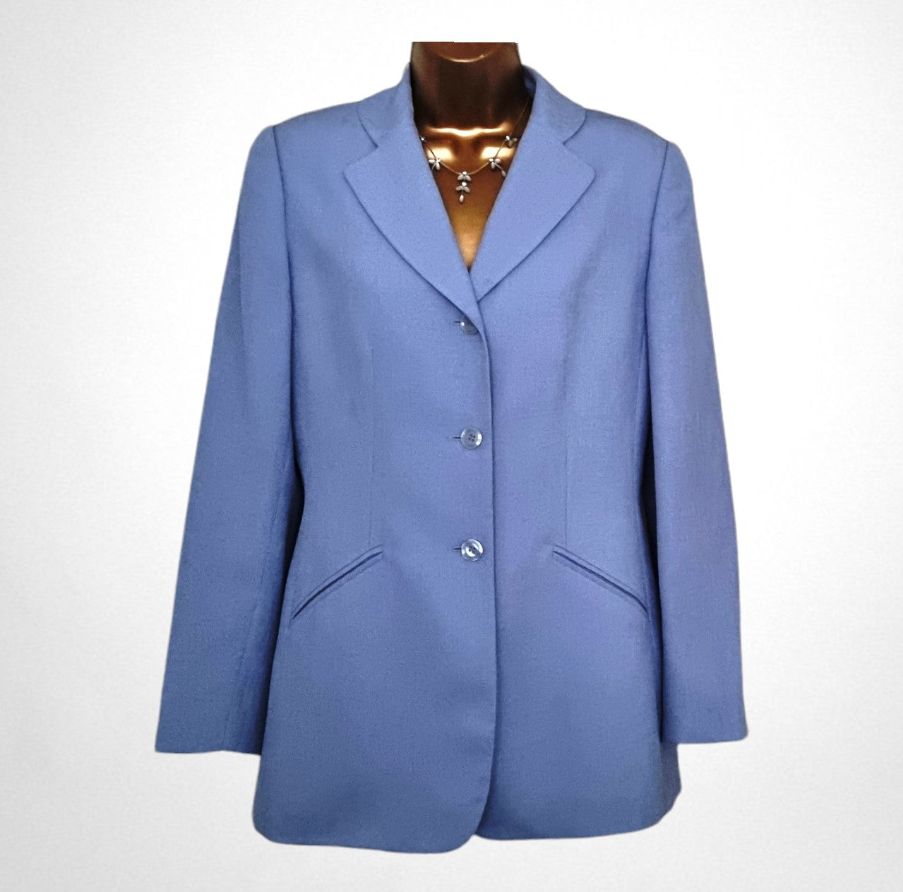 Kasper & Company Women’s Vintage Pale Blue Three Piece Suit UK 10 US 6 EU 38 Timeless Fashions