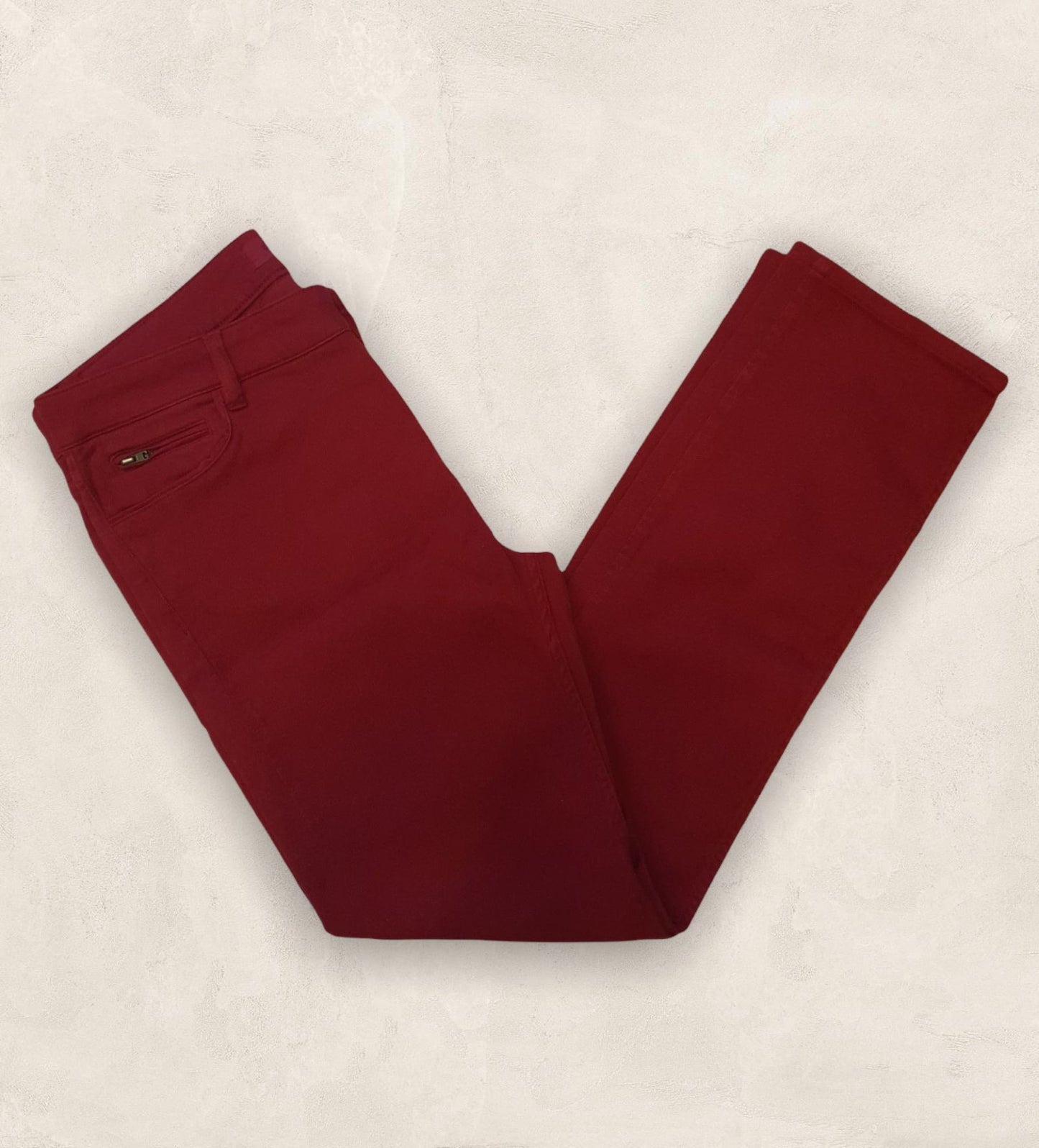 Gerard Darel Red Stretch Straight Leg Jeans UK 16 US 12 EU 44 Timeless Fashions