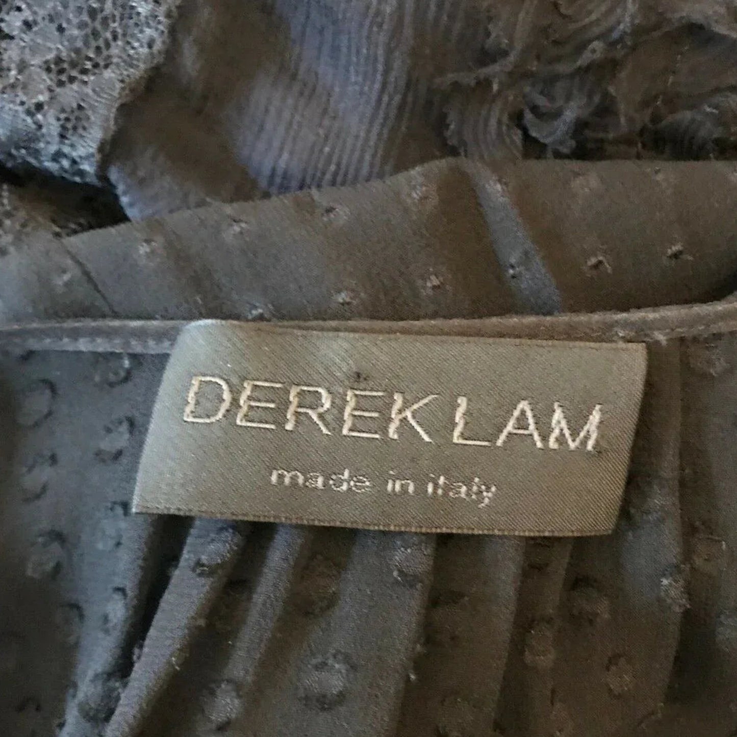 Derek Lam Black Long Sleeve Silk & Lace Dress UK 10 US 6 EU 38 - Timelessfashions