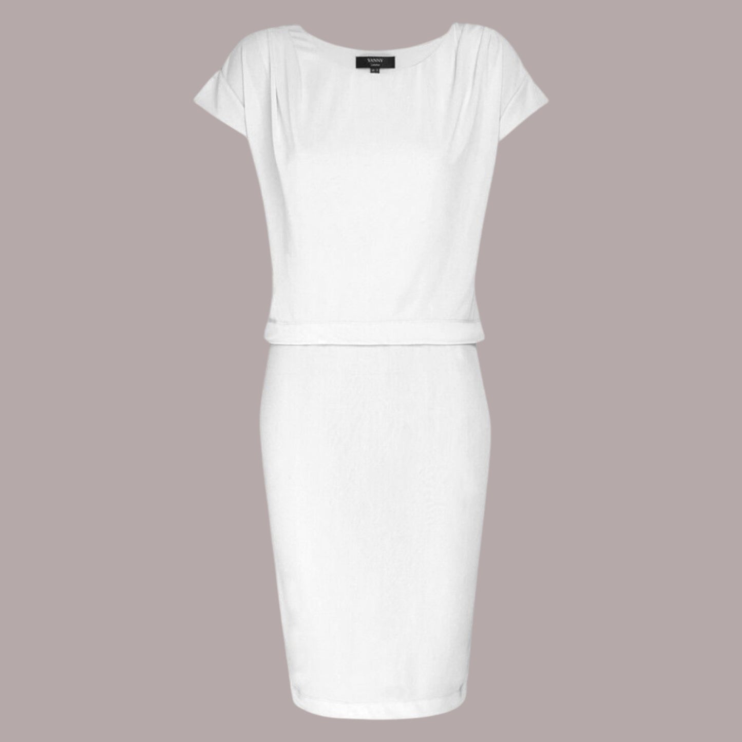 White dress on a gray background