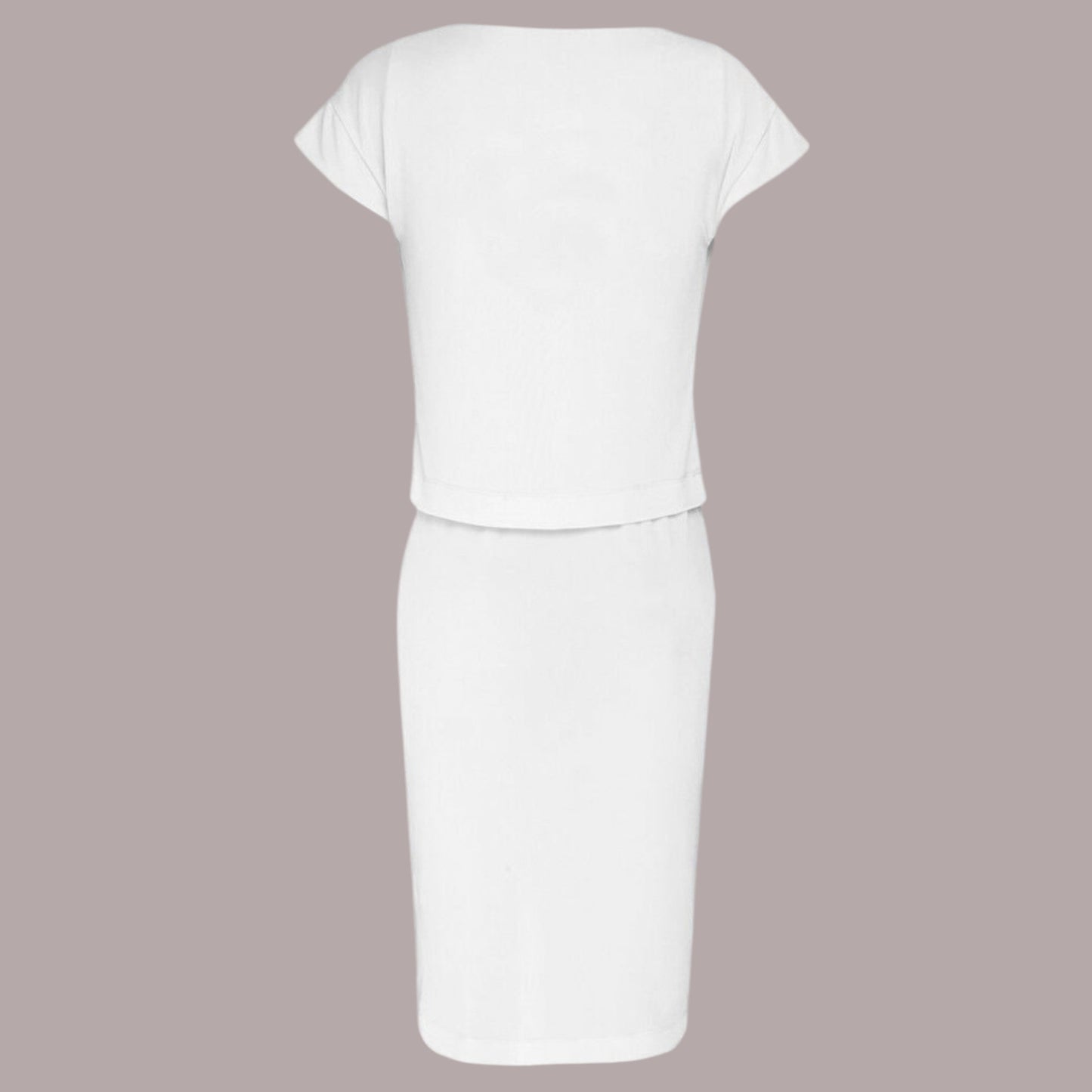 White dress on a gray background