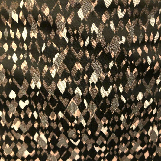 Patterned fabric with a black background