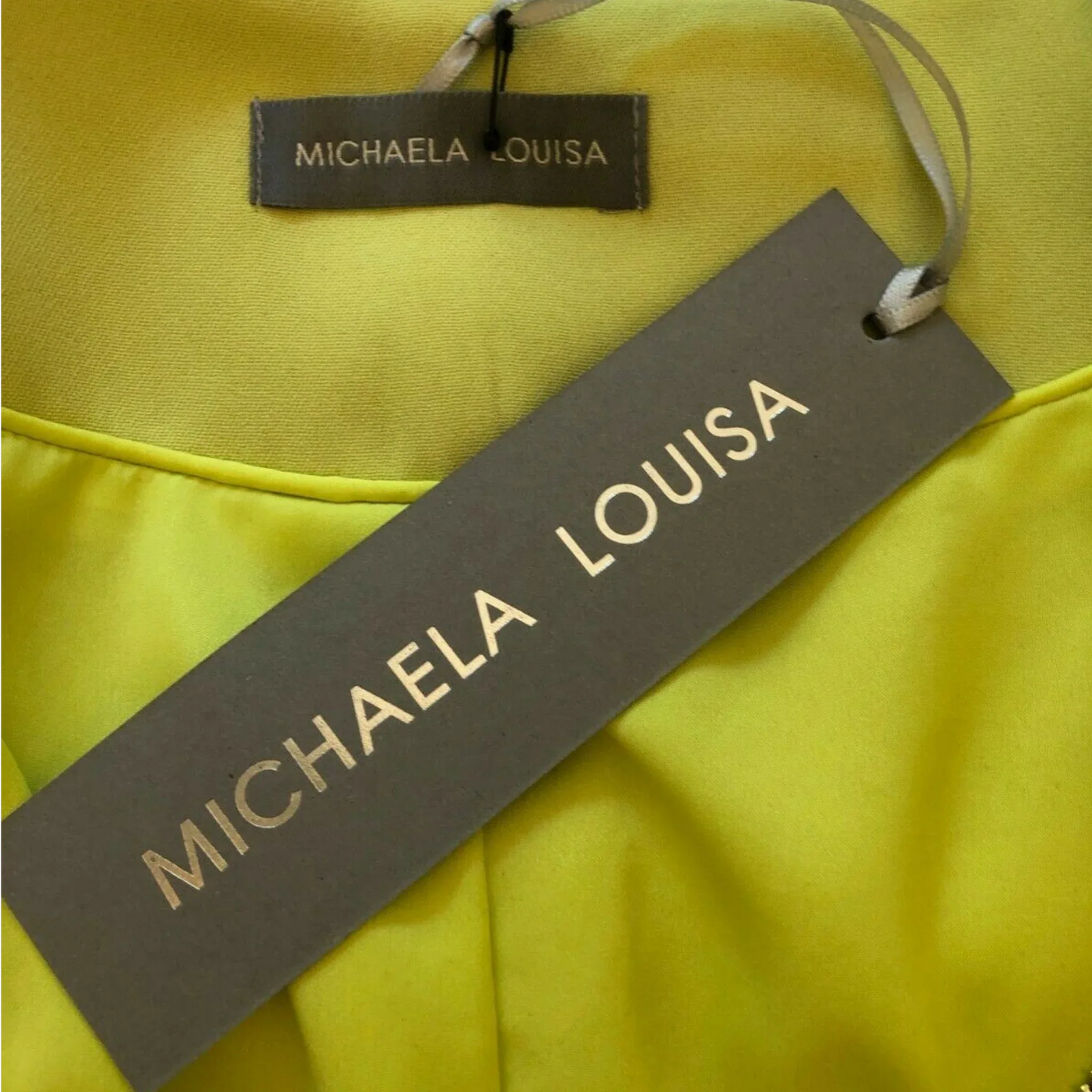 Michaela Louisa Lime Green Zip Short Jacket UK 16 US 12 EU 44 - Timelessfashions