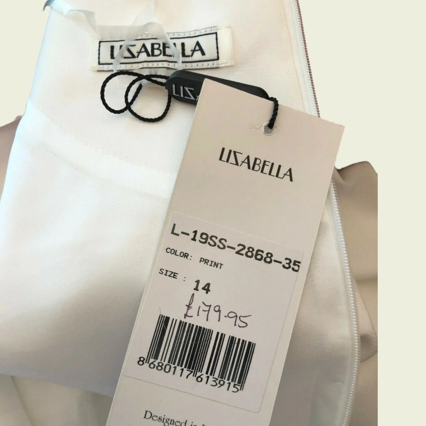 Lizabella White Shift Dress Floral Chiffon Overlay UK 14 US 10 EU 42 - Timelessfashions