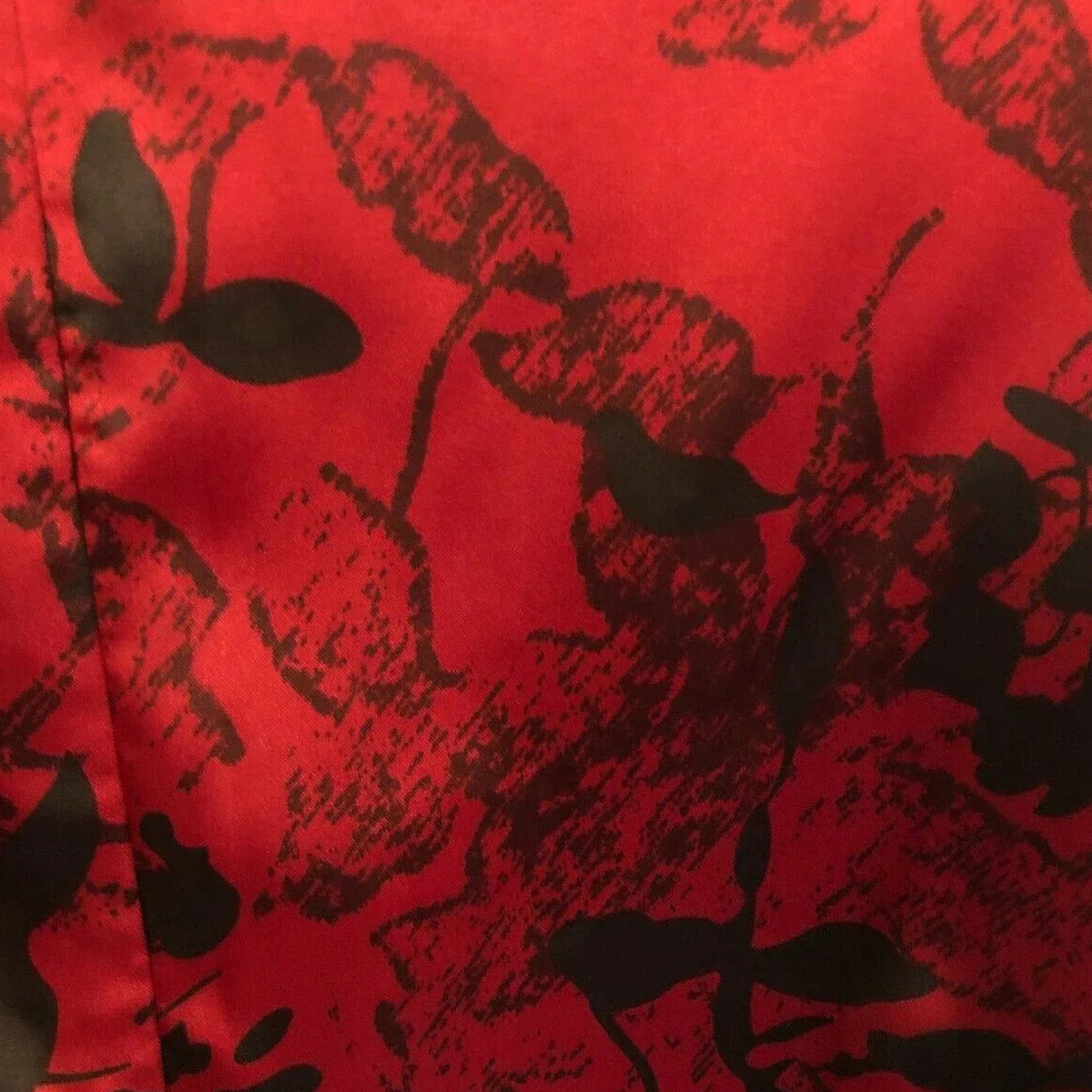 Pomodoro Red & Black Floral Silky Dress UK 16 US 12 EU 44 RRP £79.00 - Timelessfashions