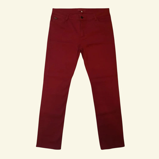 Gerard Darel Red Stretch Straight Leg Jeans UK 16 US 12 EU 44 - Timelessfashions