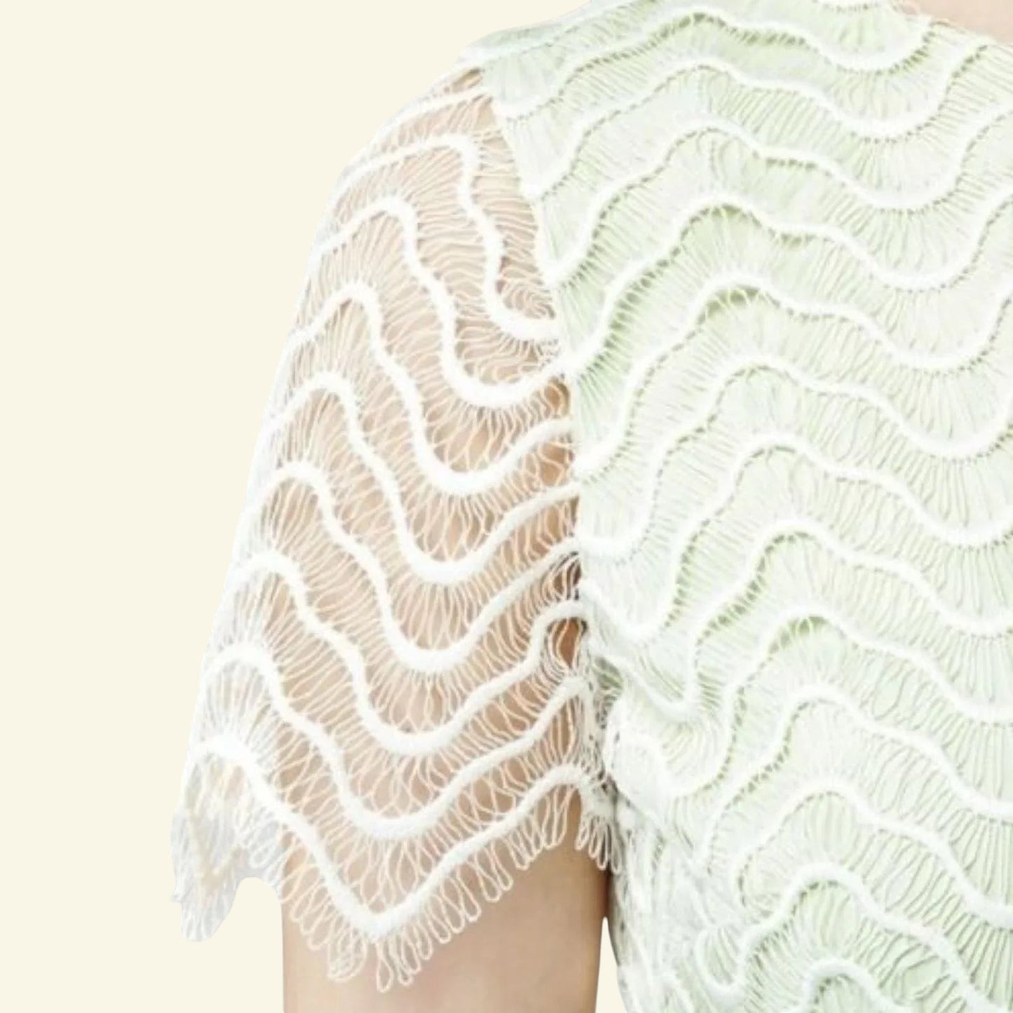 Reiss Soft Mint Green Lark Lace Overlay Dress UK 12 US 8 EU 40 RRP £190 - Timelessfashions