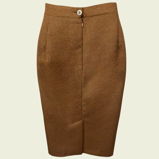 Brown skirt on a beige background