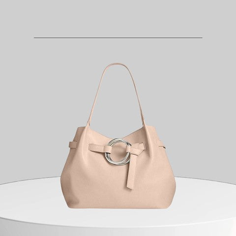 Nine West Peach Faux Leather Tote Shoulder Bag Timeless Fashions