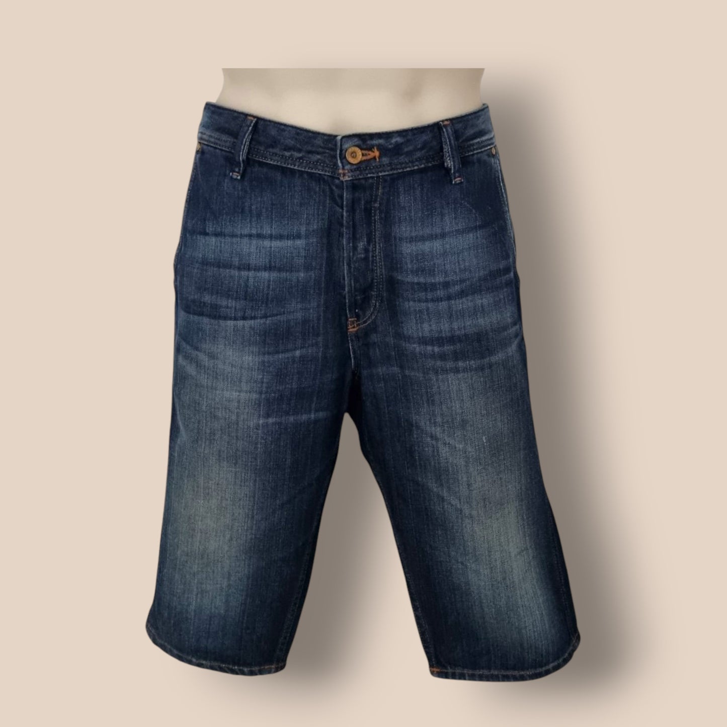 Diesel Men’s Blue Knee Length Casual Denim Shorts Size 31 Timeless Fashions
