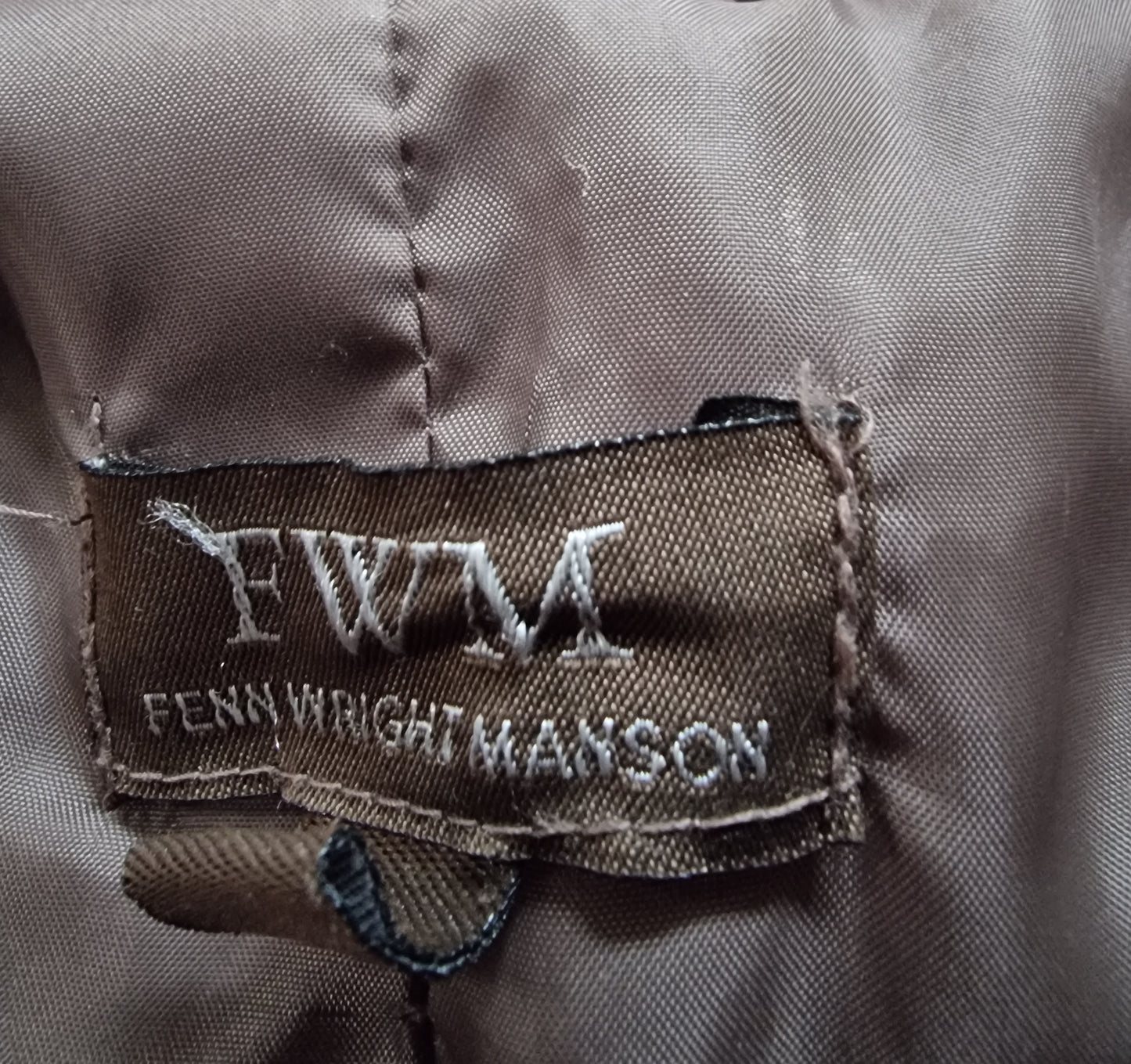 Fenn Wright Manson Ladies Brown Quilted Jacket UK 12 US 8 EU 40 Timeless Fashions