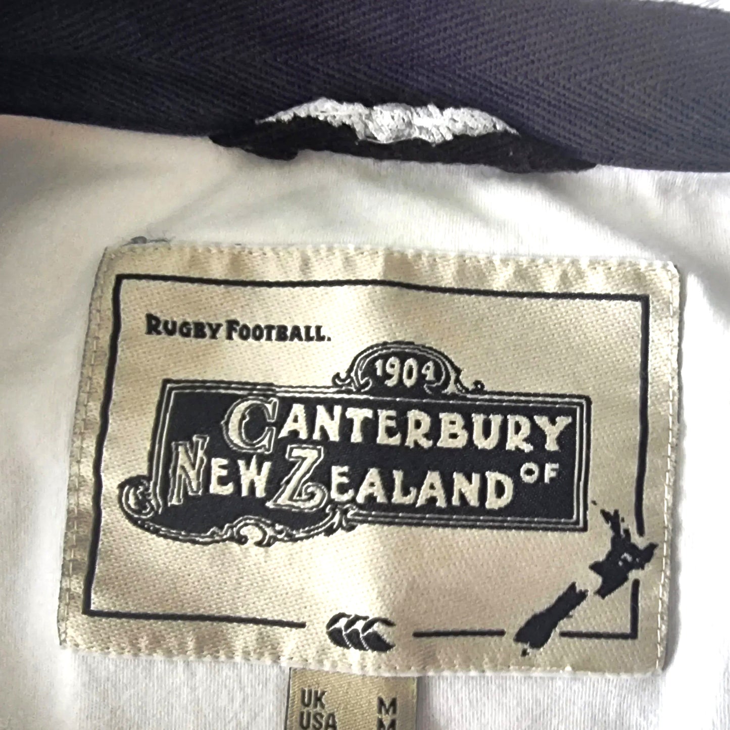 Canterbury Of New Zealand White Eagles Polo Shirt UK M - Timelessfashions