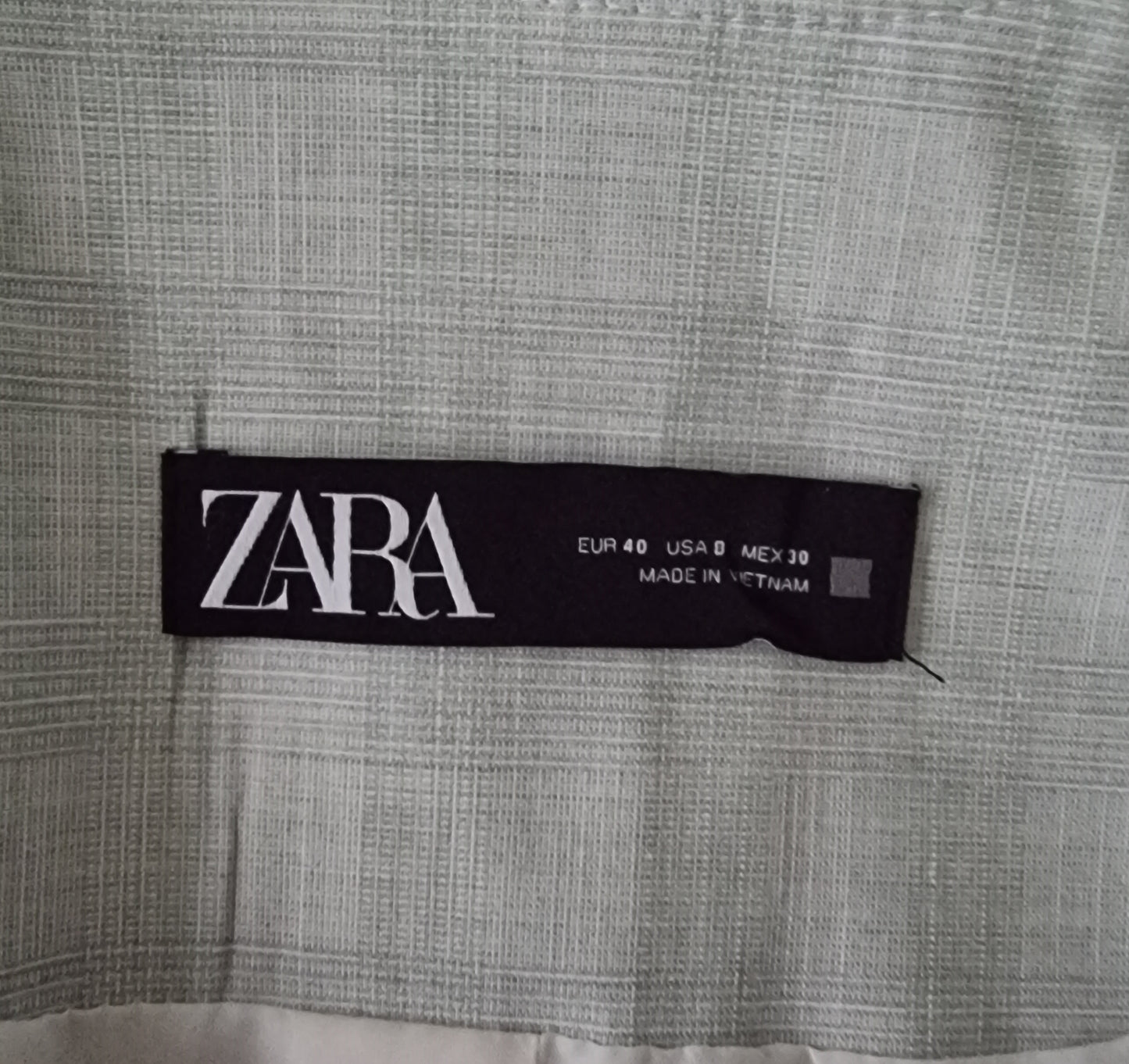 Zara Mint Green Trouser Suit UK 10/12 US 6/8 EU 38/40 Timeless Fashions