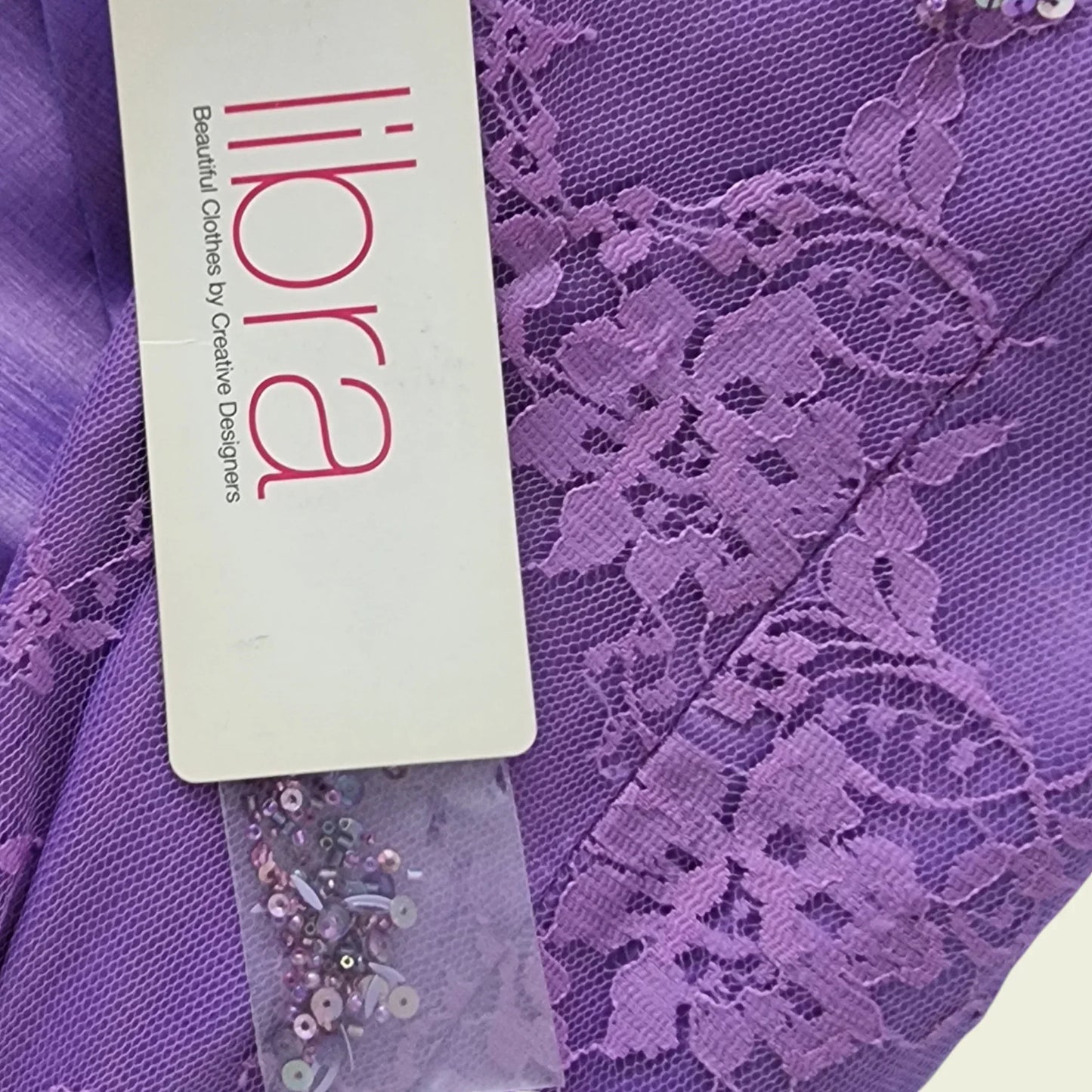 Libra Womens Lilac Embellished Dress & Bolero Jacket UK 12 US 8 EU 40 - Timelessfashions