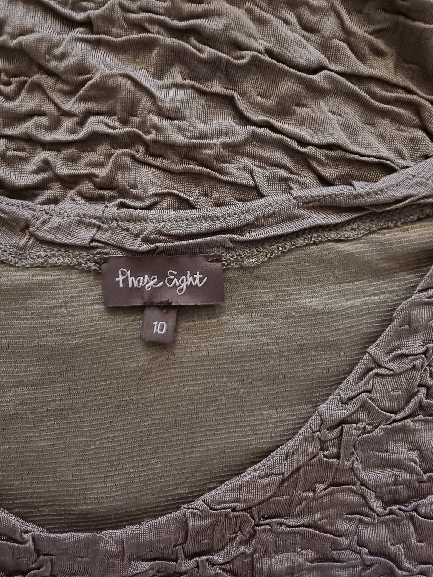 Phase Eight Taupe Short Sleeve Top UK 10 US 6 EU 38 Timeless Fashions