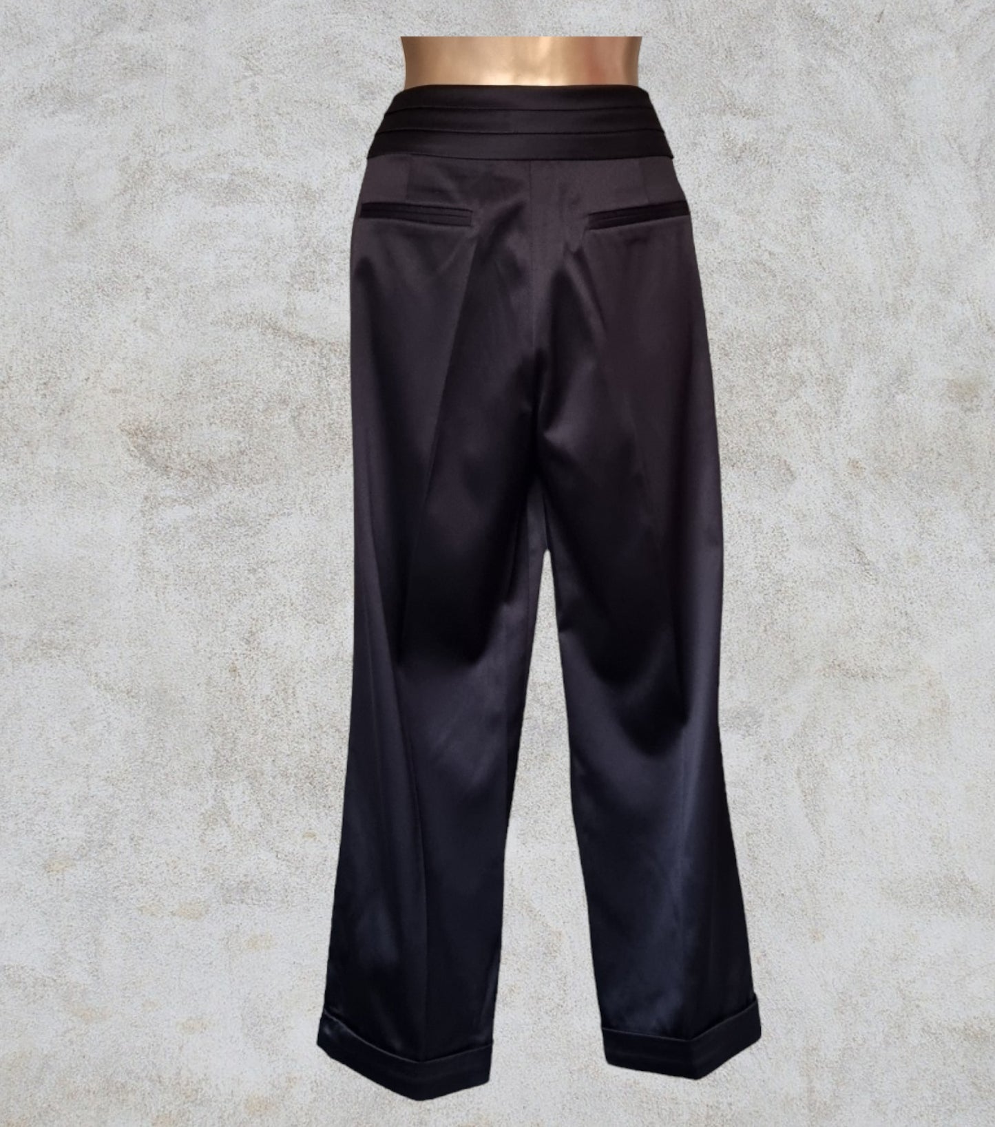 GIVe Women's Black Satin Coulottes. UK 14 US 10 EU 42 Timeless Fashions