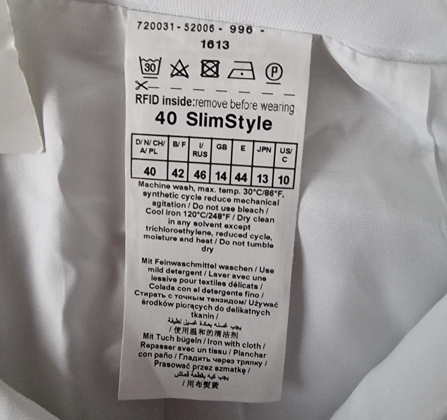 Gerry Weber Women’s White Lined Slim Trousers UK14 US 10 EU 42 IT 45 Timeless Fashions