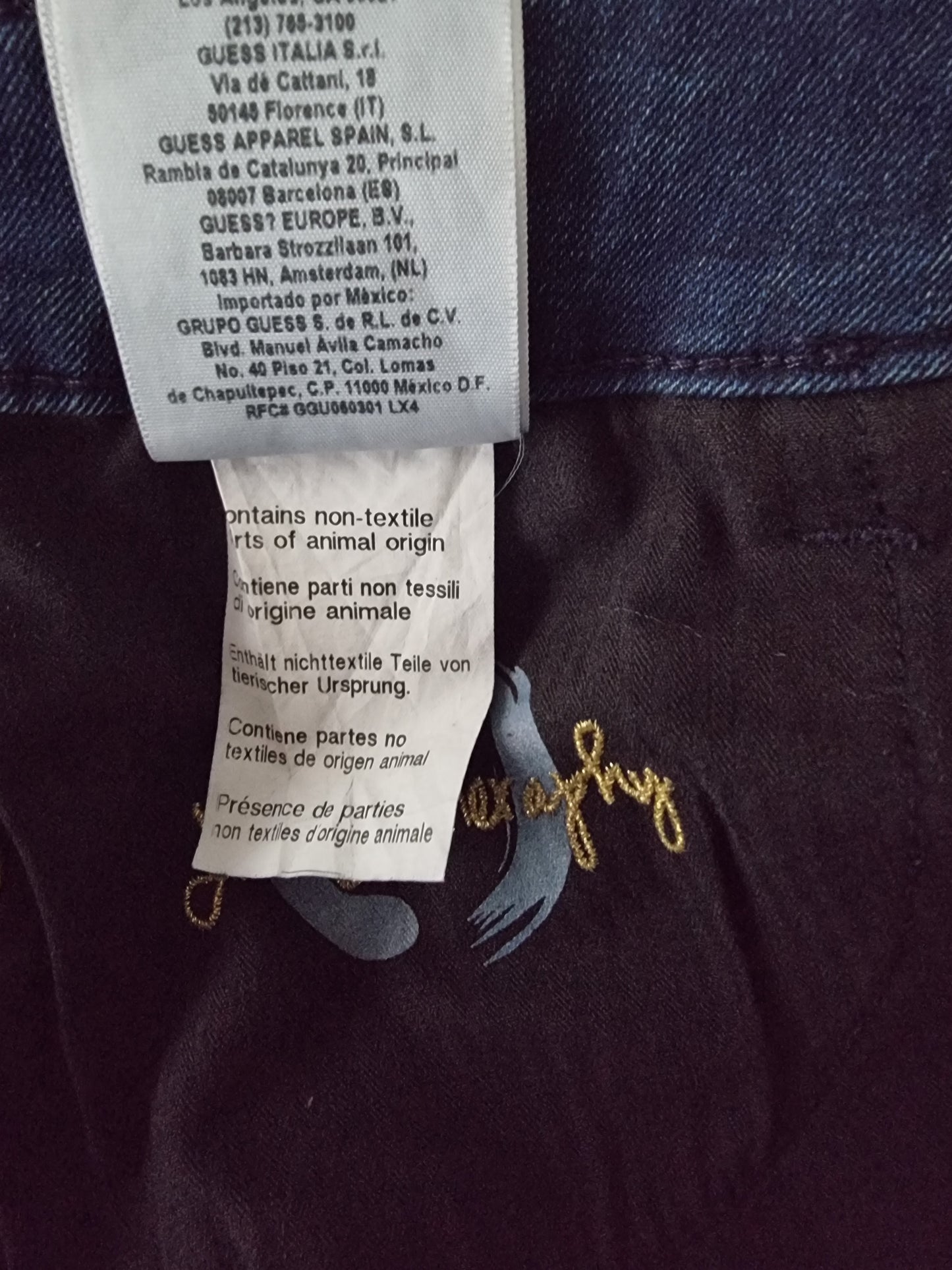 Guess Los Angeles 1981 Cigarette Mid Indigo Theraphy Jeans UK 12 US 8 EU 40 IT 44 Timeless Fashions