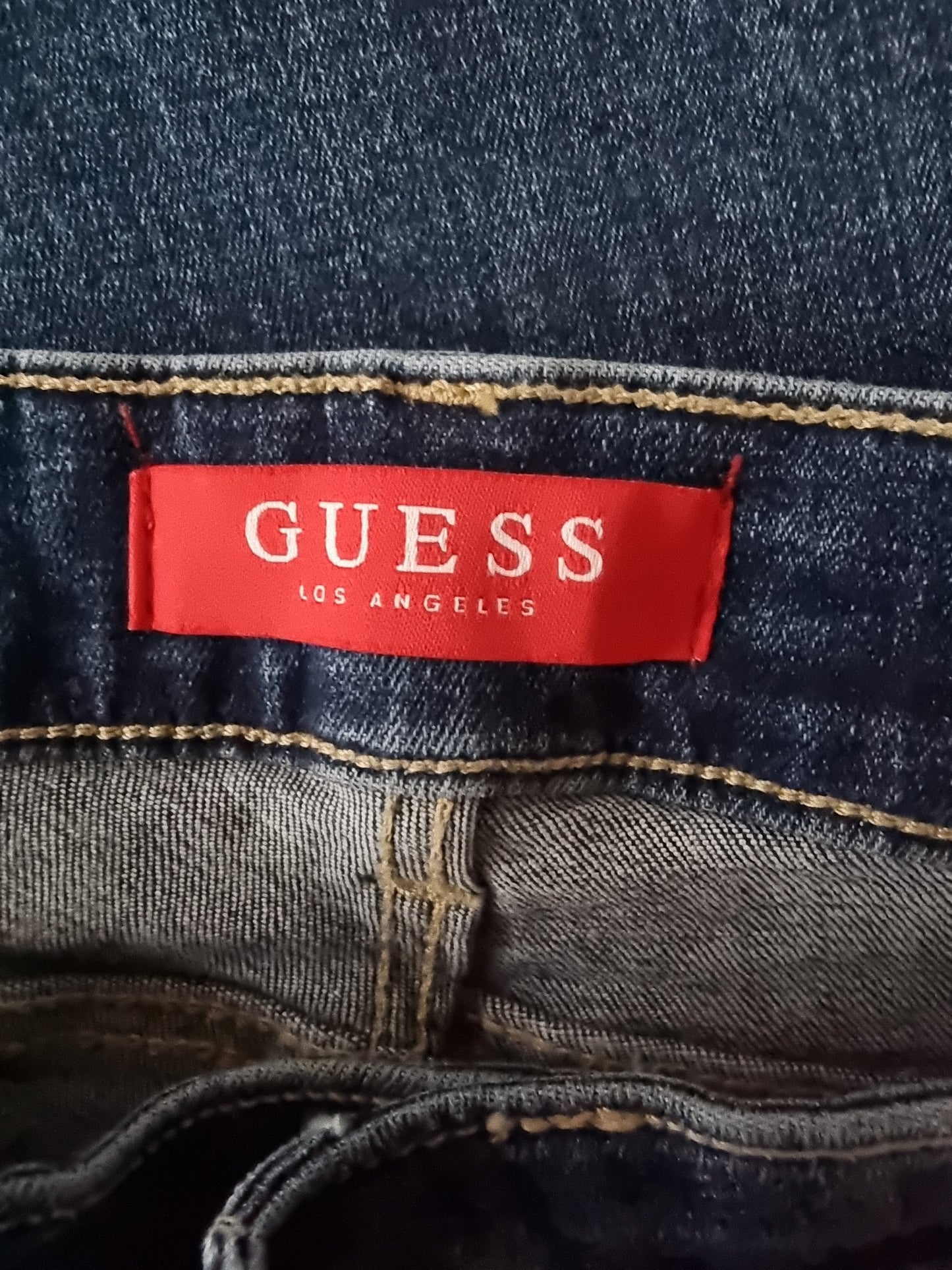 Guess Los Angeles Low Rise Studded Denim Stretch Jeans UK 10 US 6 EU 38 IT 42 Timeless Fashions