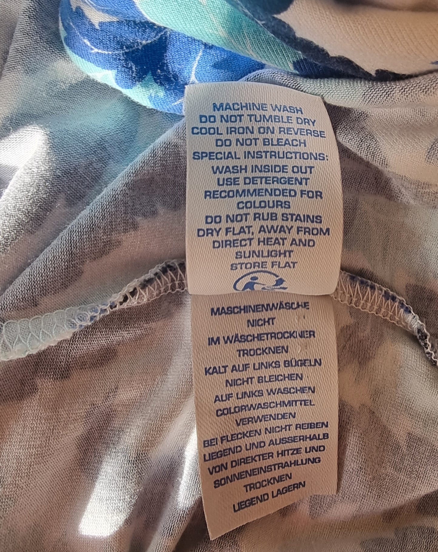 Boden Blue & White Crossover Casual Wrap Front Dress UK 14 US 10 EU 42 Timeless Fashions