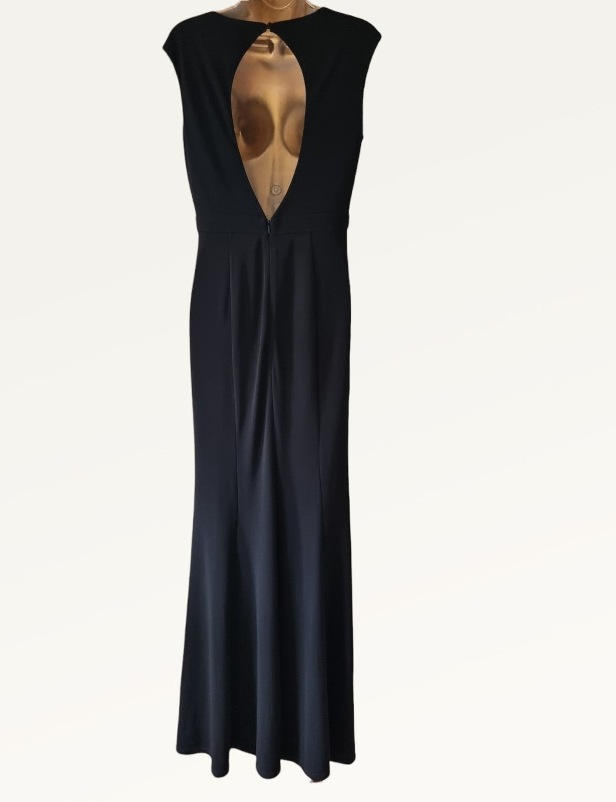 Monsoon Black Womens Long Evening Dress With Side Split UK 12 US 8 EU 40 Timeless Fashions
