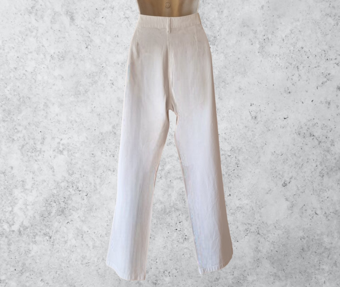 Marks and Spencer White Cotton Stretch Straight Leg Jeans UK 14 US 10 EU 42 Timeless Fashions