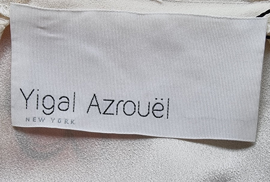 Yigal Azrouel Black & Cream Crossover Ruched Pencil Dress UK 6 US 2 EU 34 Timeless Fashions