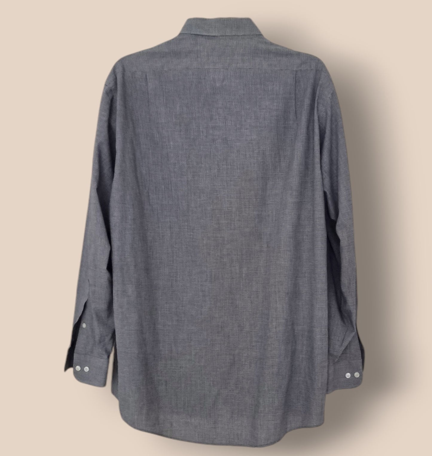 Van Heusen Men's Grey Oxford Cotton Shirt UK Size L Timeless Fashions