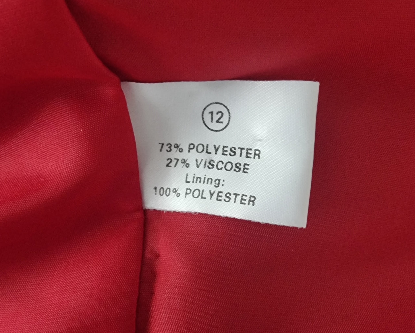 Essentials Womens Red Fitted Lined Jacket UK 12 Timeless Fashions