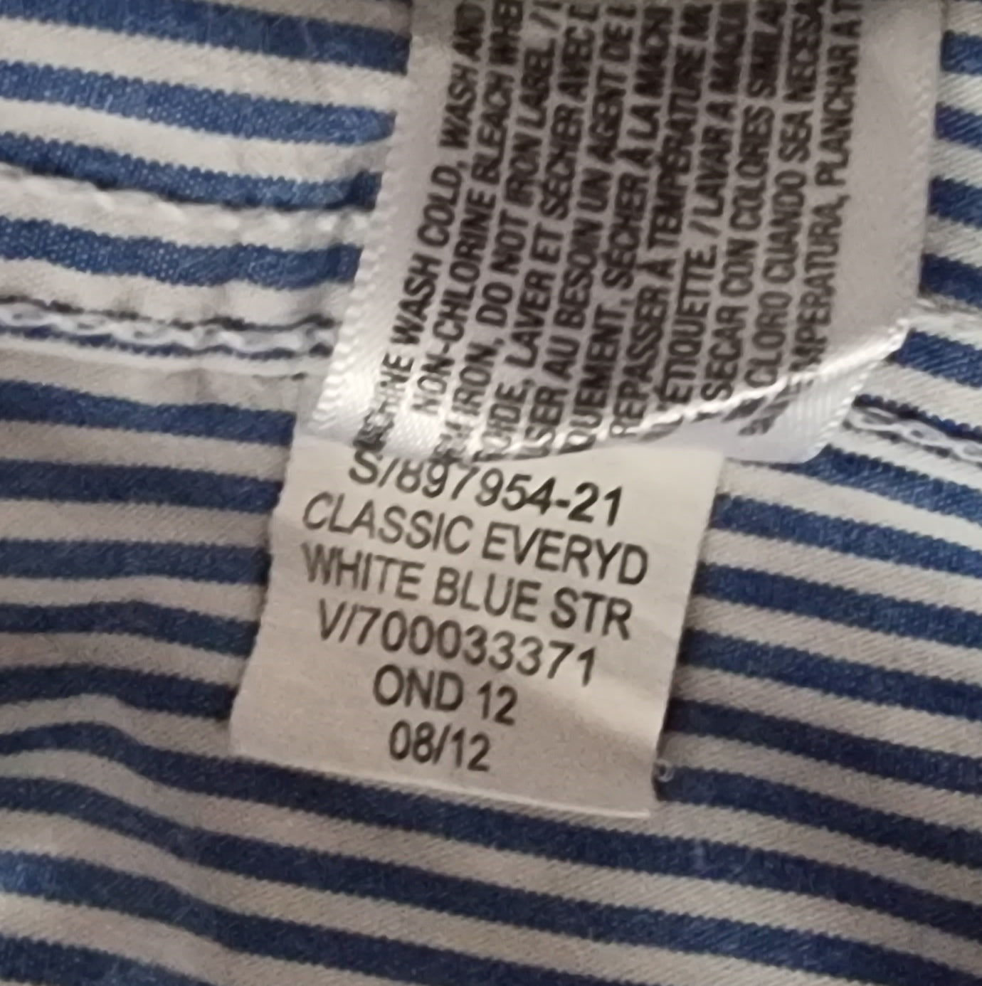Old Navy The Classic Men’s Navy Blue & White Stripe Shirt Size XL Timeless Fashions