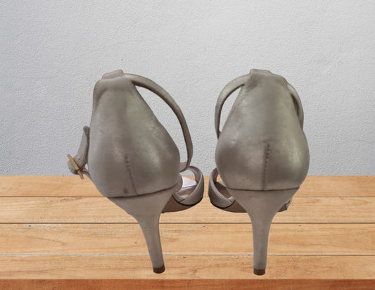 Phase Eight Leather Champagne Bronte Sandals UK 8 US 10.5 EU 42 Timeless Fashions