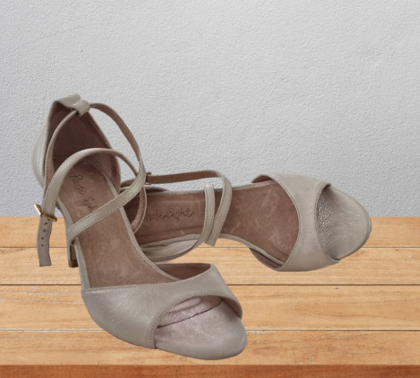 Phase Eight Leather Champagne Bronte Sandals UK 8 US 10.5 EU 42 Timeless Fashions