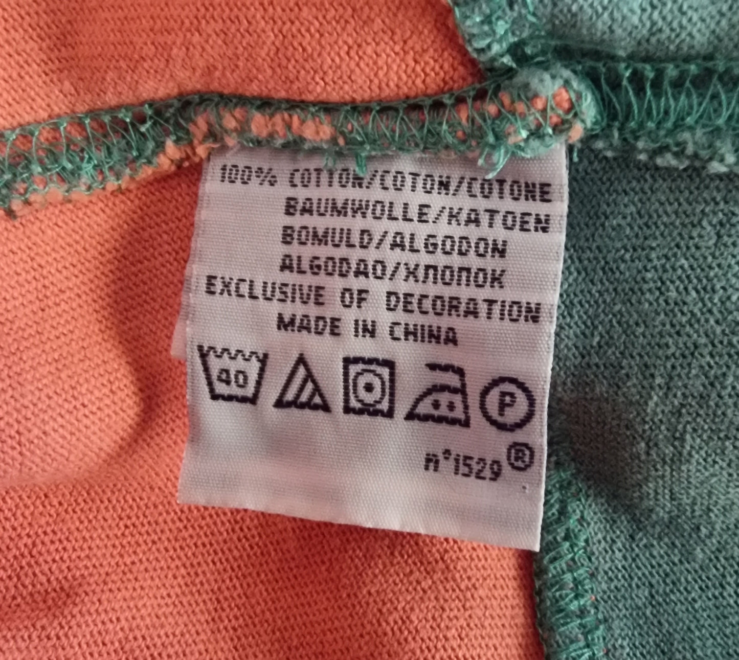 Polo Ralph Lauren Vintage Yacht Club 1st Class Flag Orange & Green Striped Shirt Size M Timeless Fashions