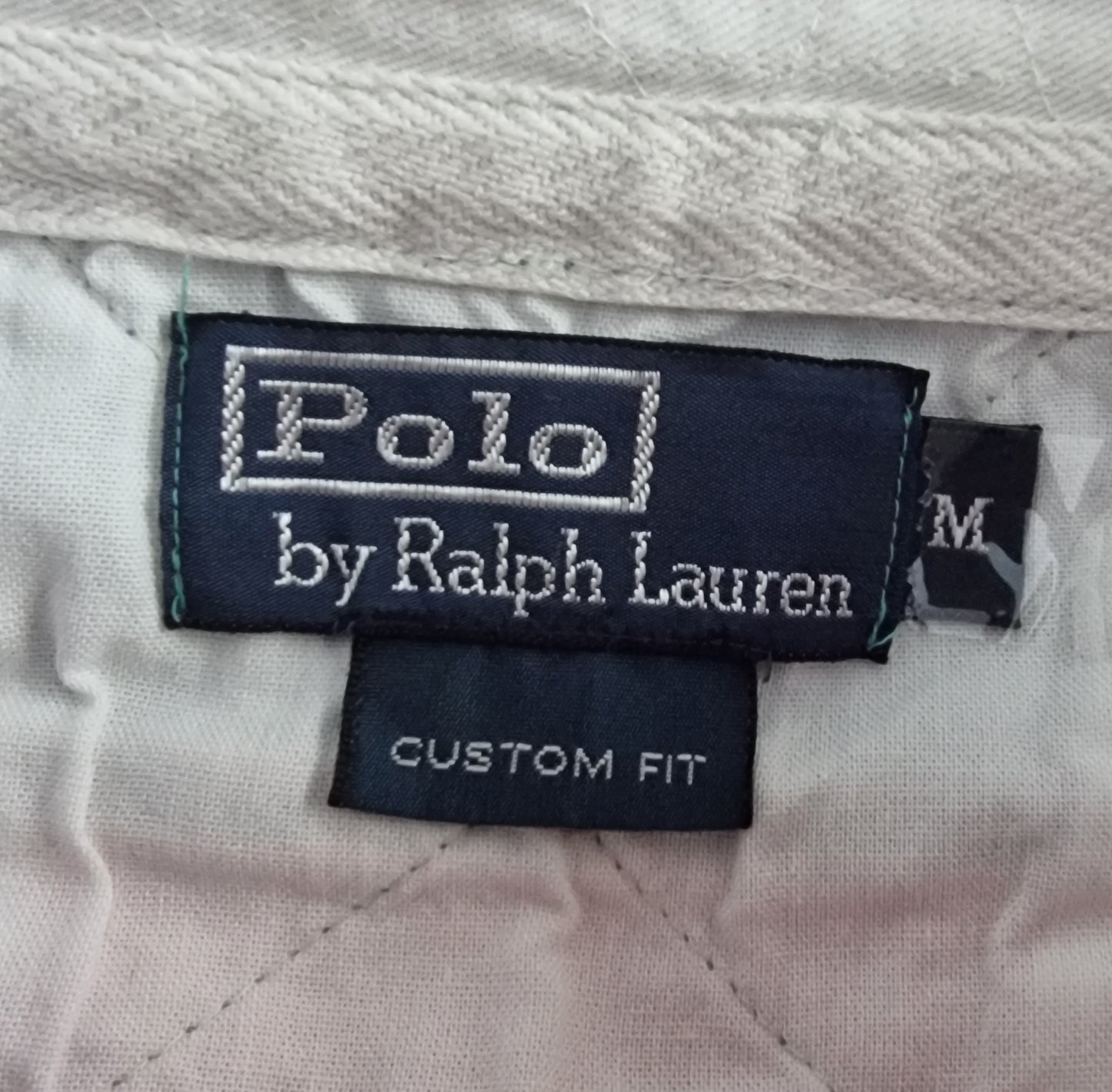 Polo Ralph Lauren Vintage Yacht Club 1st Class Flag Orange & Green Striped Shirt Size M Timeless Fashions