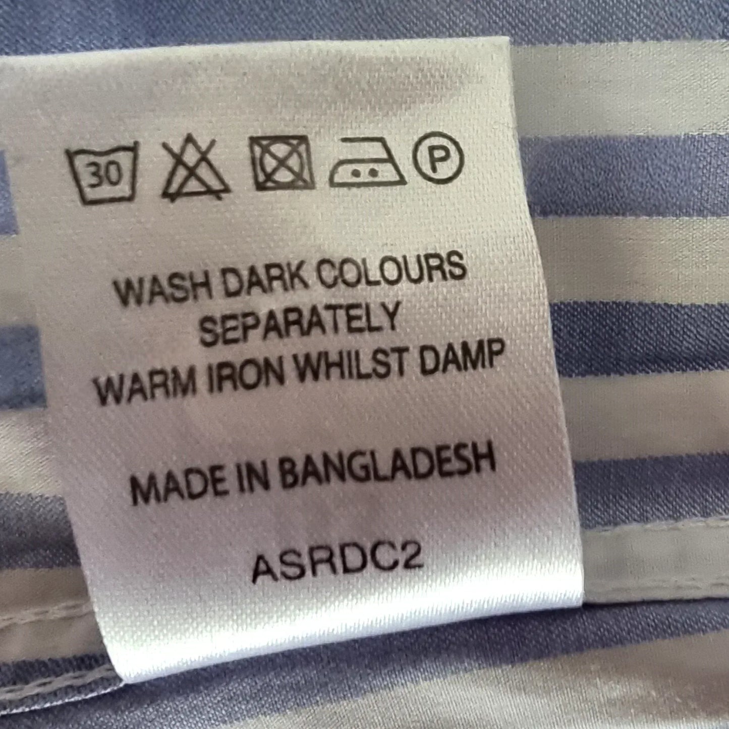 Alexandre Saville Row Men’s Blue & White Striped Shirt Size L - Timelessfashions