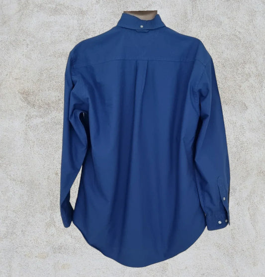 Tommy Hilfiger Mens Blue Casual Oxford Shirt Size M - Timelessfashions
