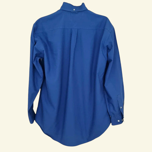 Tommy Hilfiger Mens Blue Casual Oxford Shirt Size M - Timelessfashions