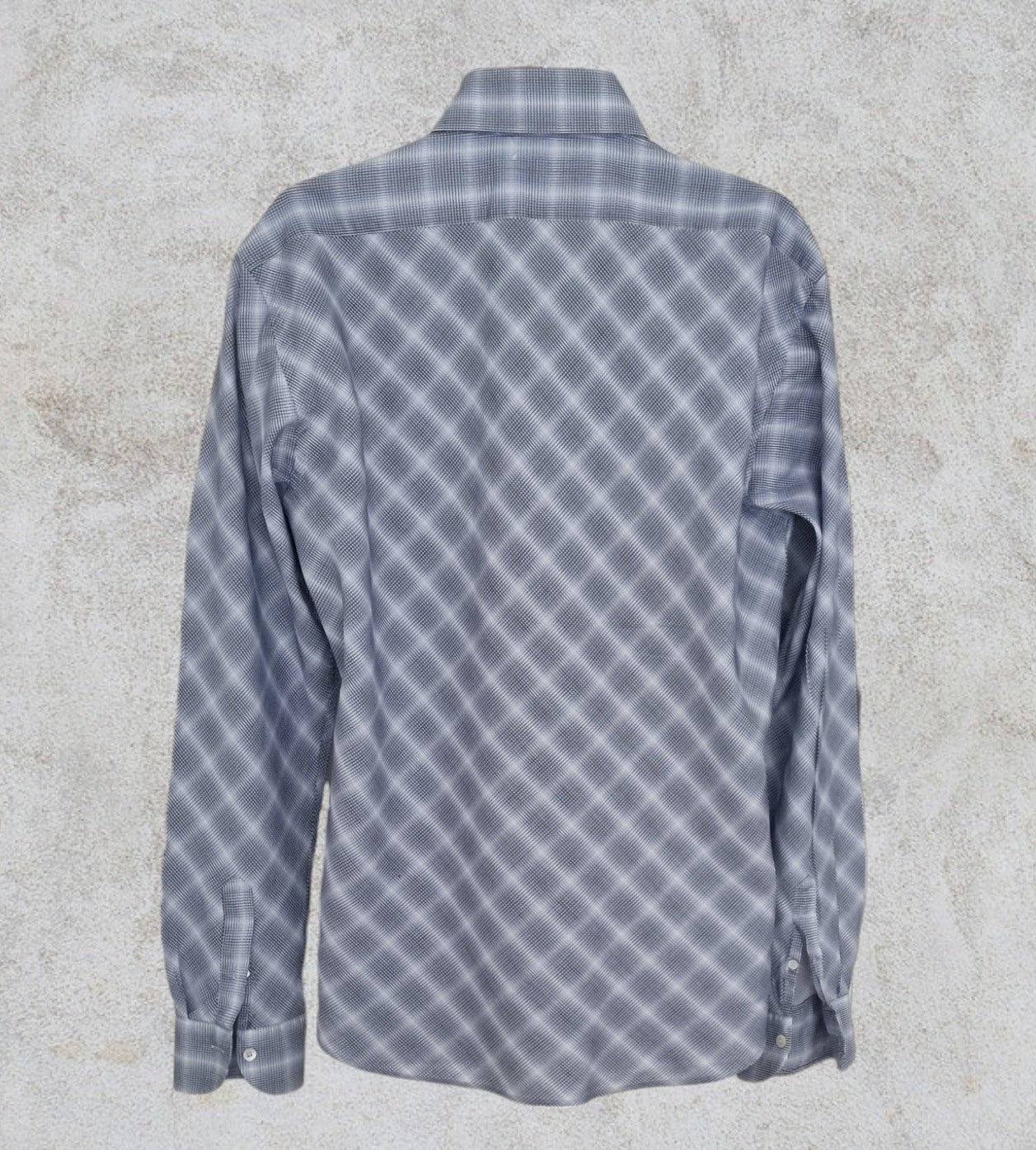 Ted Baker Mens Long Sleeve Blue & White Check Shirt. Size 6 Timeless Fashions