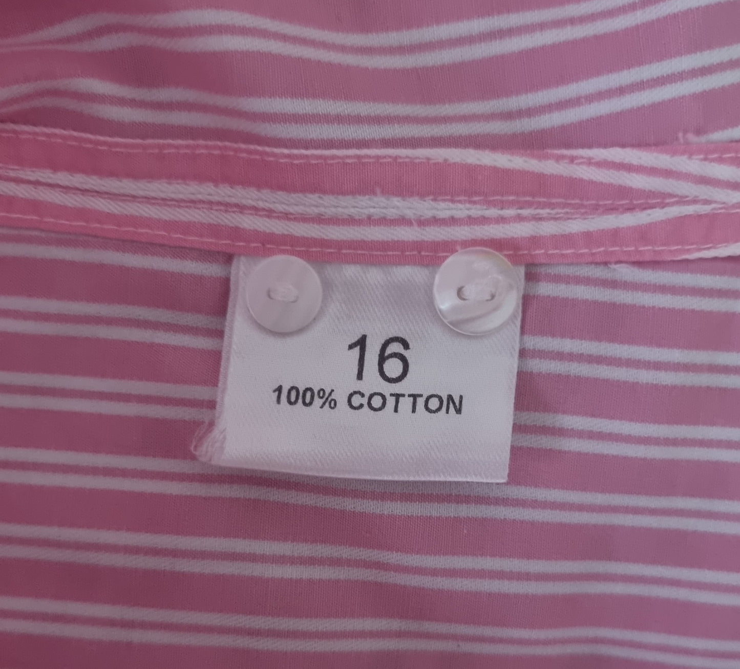 Caroline Charles Pink & White Candy Stripe Shirt UK 16 US 12 EU 44 IT 48 Timeless Fashions