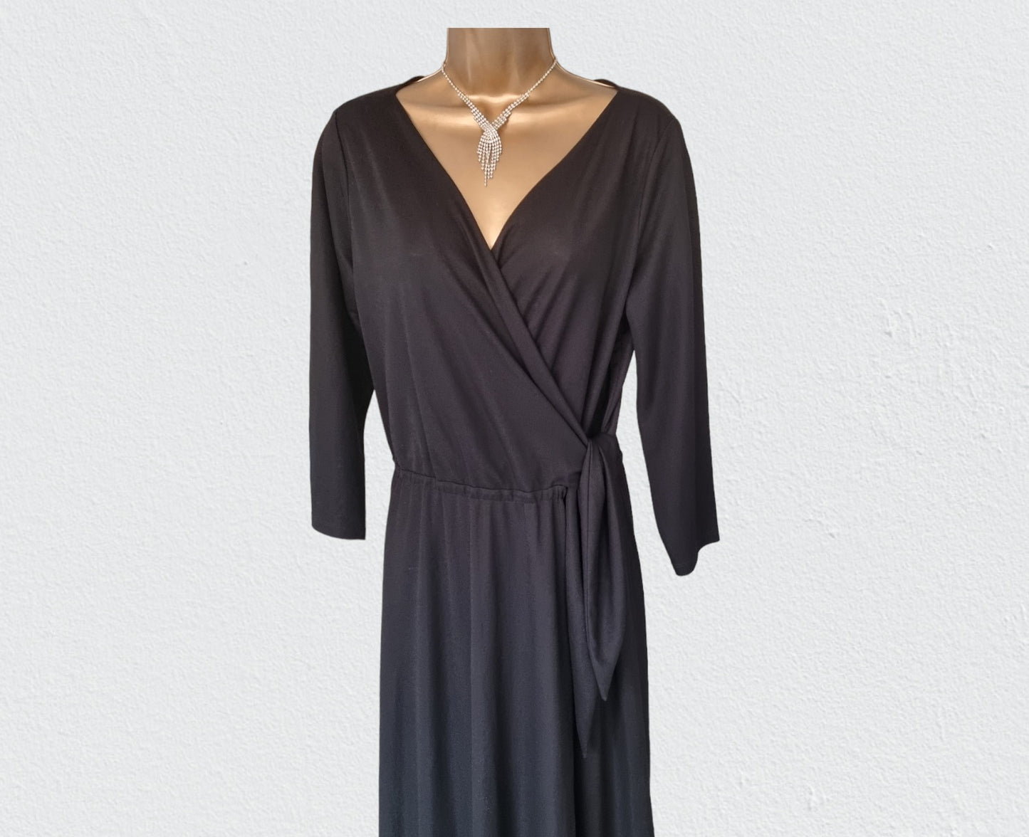Massimo Dutti Black Maxi Dress UK 16 US 12 EU 44 IT 48 Timeless Fashions