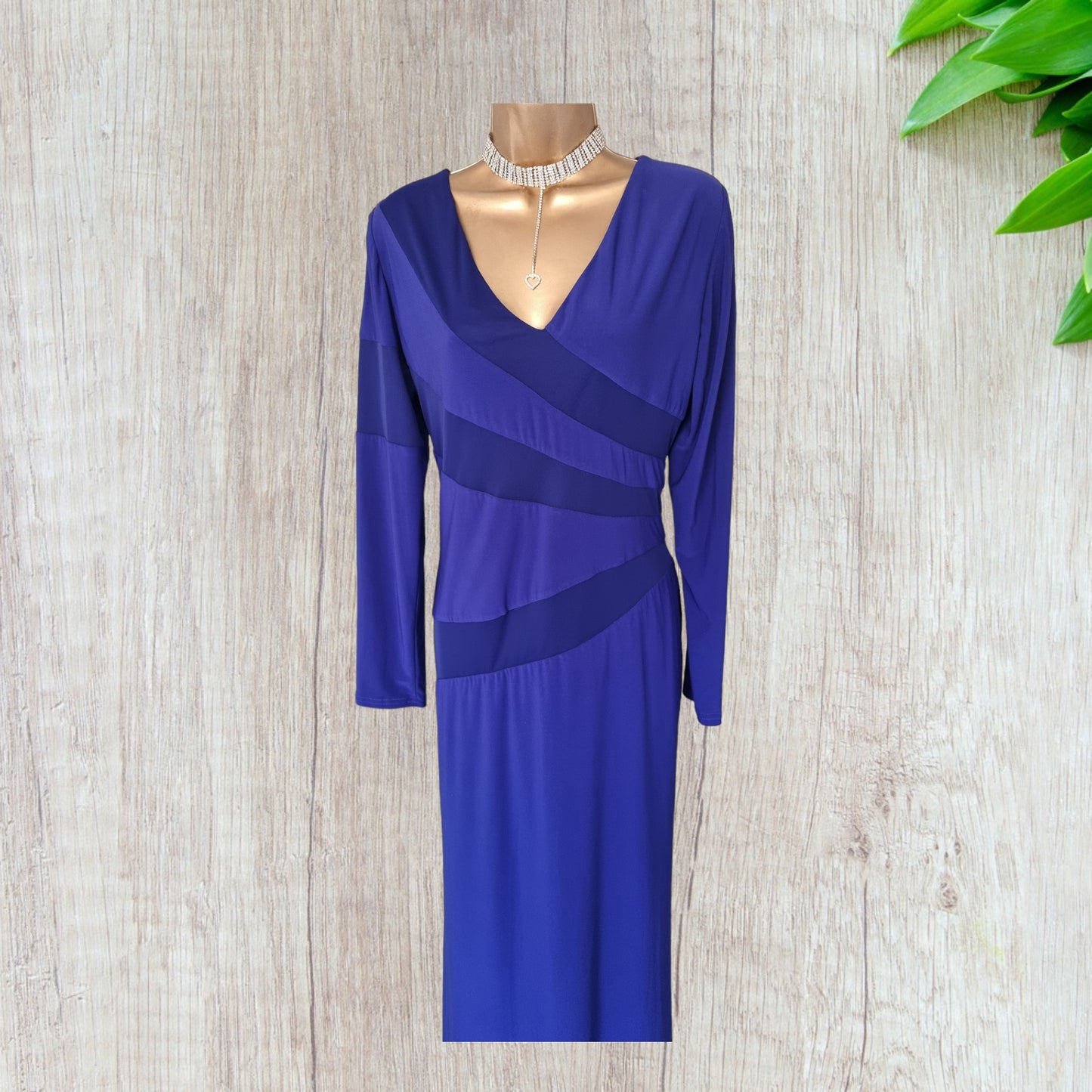 Michaela Louisa Vintage Blue Maxi Dress UK 14 US 10 EU 42 Timeless Fashions