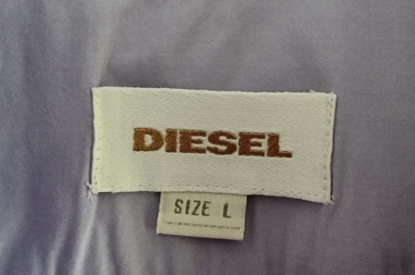 Diesel Men’s Lilac Short Sleeve Shirt UK L Timeless Fashions