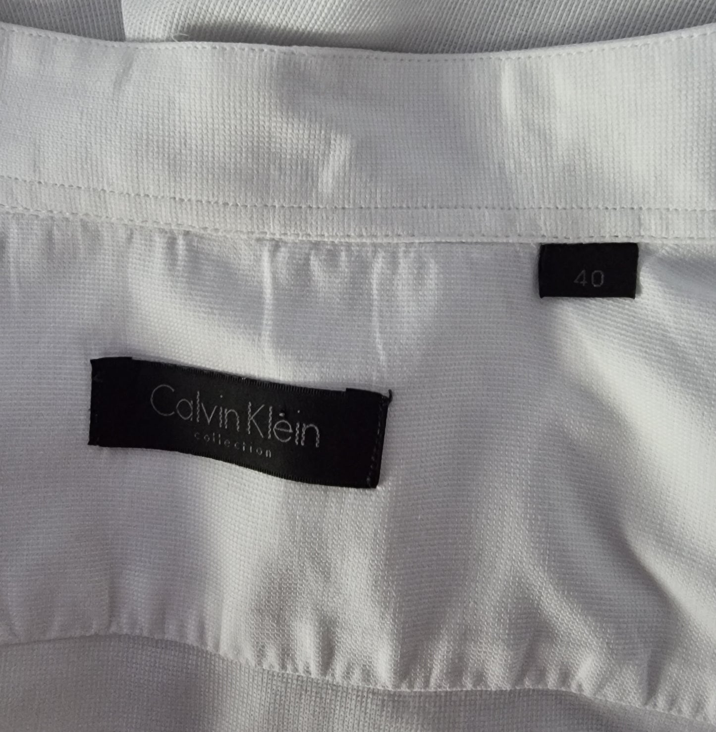 Calvin Klein Men's White Formal Cotton Shirt UK L 40 Timeless Fashions