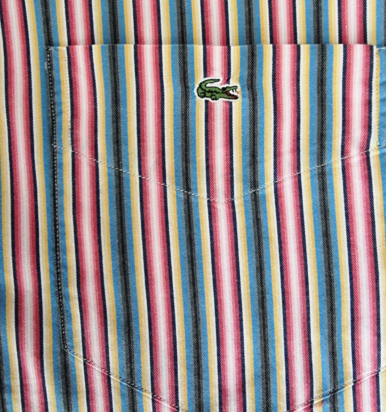 Lacoste Men’s Striped Cotton Shirt UK L Timeless Fashions