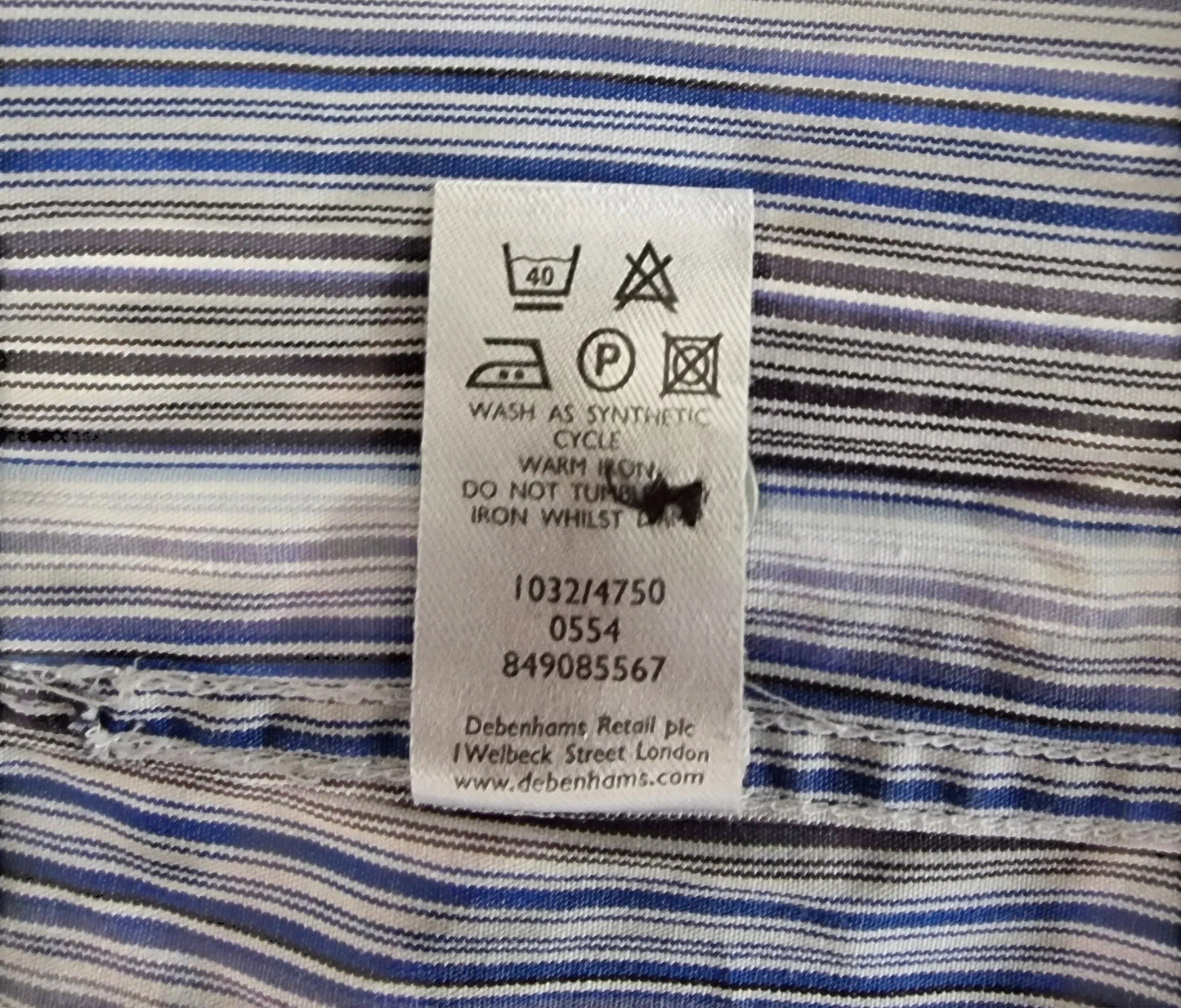 O-Z By Oswald Boateng Men's Short Sleeve Blue/Black & White Stripe Shirt Size L - Timelessfashions