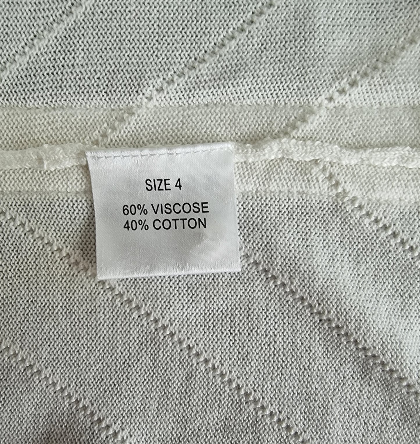 Caroline Charles Vintage Women’s White Short Sleeve Cardigan UK 16 US 12 EU 44 Timeless Fashions