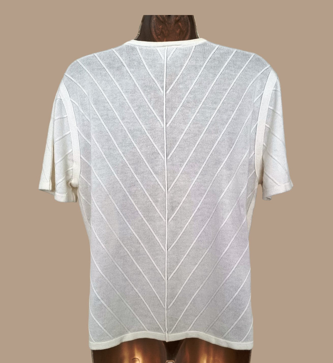 Caroline Charles Vintage Women’s White Short Sleeve Cardigan UK 16 US 12 EU 44 Timeless Fashions