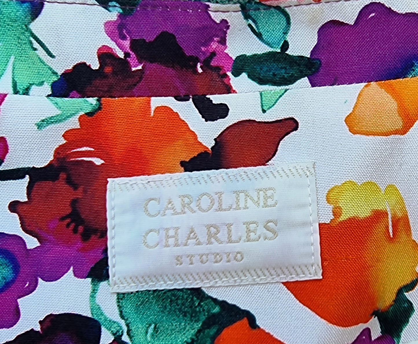 Caroline Charles London Vintage Floral Lined Jacket UK 16 US 12 EU 44 Timeless Fashions