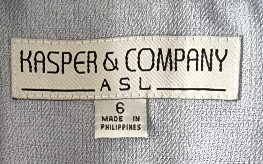 Kasper & Company Women’s Vintage Pale Blue Three Piece Suit UK 10 US 6 EU 38 Timeless Fashions