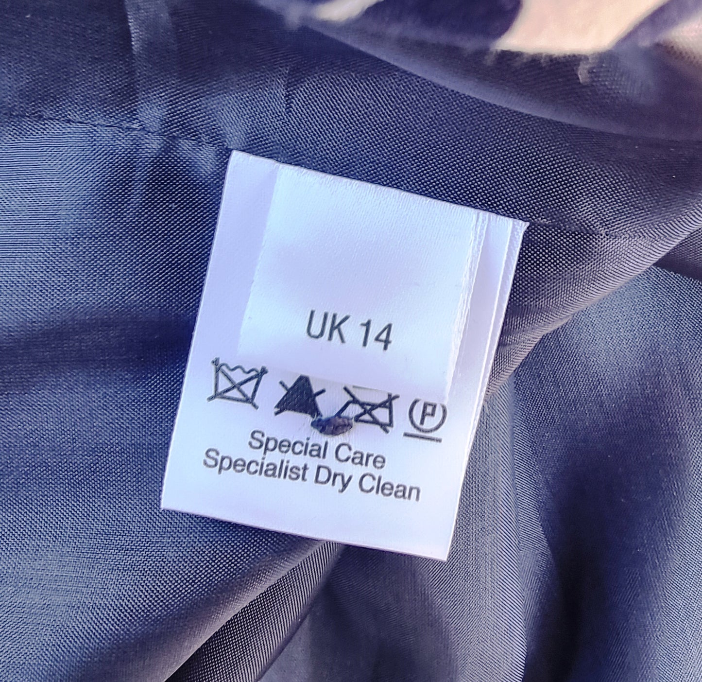 Caroline Charles London Vintage Blue & White Lined Jacket UK 14 US 10 EU 42 Timeless Fashions